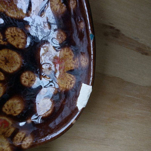Vintage ceramic serving plate 1970s like new