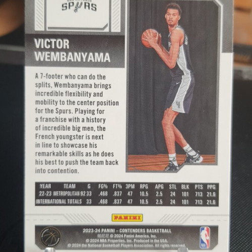 Panini NBA Contenders 2023-24 Victor Wembanyama RC Ticket like new