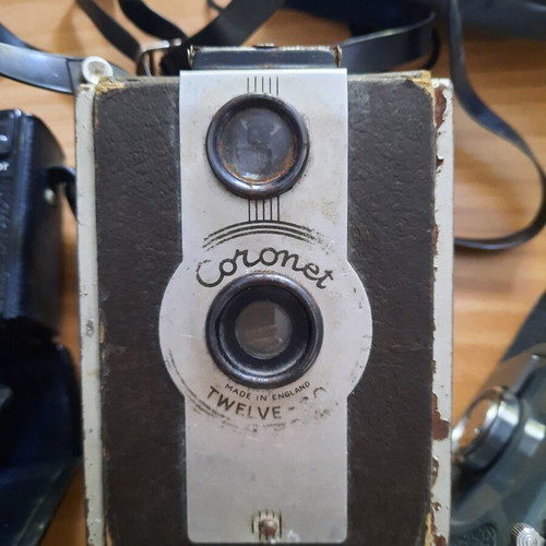 Vintage camera collection used for repair or decoration