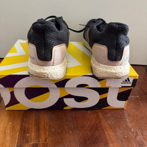 Adidas Ultra Boost running shoes used, size 47.5, black and beige