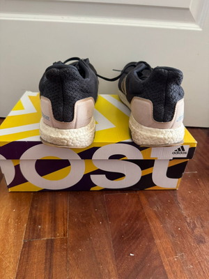 Adidas Ultra Boost running shoes used, size 47.5, black and beige