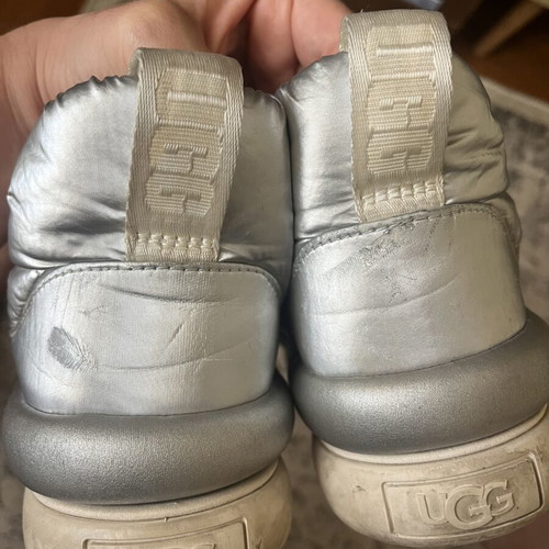 Ugg ankle boots size 39 used, silver