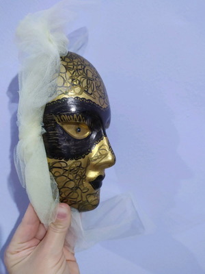 Decorative mask handmade gold new