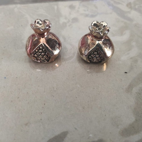 Silver pomegranates used, sealed 925, pack of 2