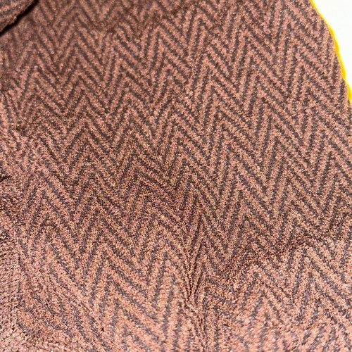 Brown-black tights size M with thick knit and black patterns