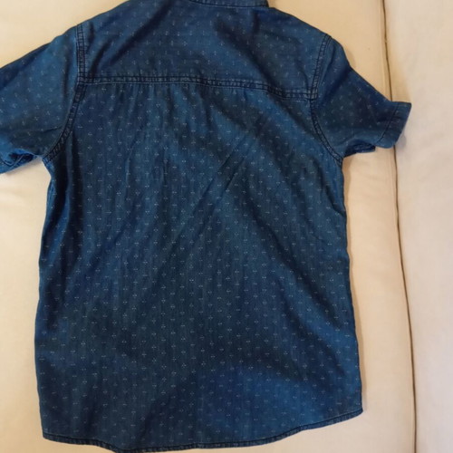 Benetton boys' short sleeve shirt blue, new