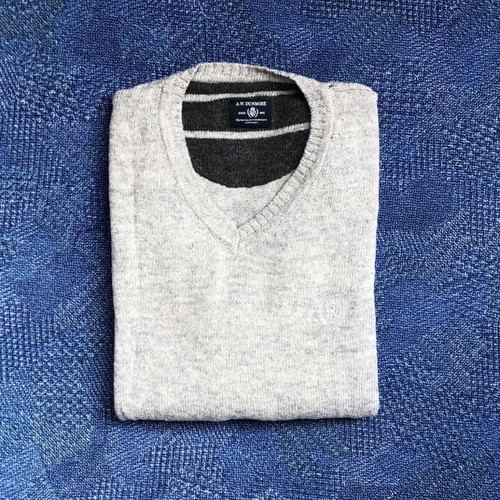 A.W. Dunmore Wool Pullover men's sweater used, size M, gray
