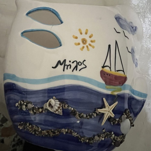 Handmade decorative vase from Milos like new