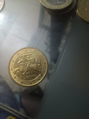 Lithuania 2015 50 cent coin used, circulated