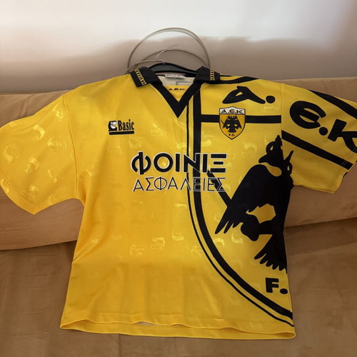 AEK Football Jersey 1993-1994 Authentic with Stadium Model