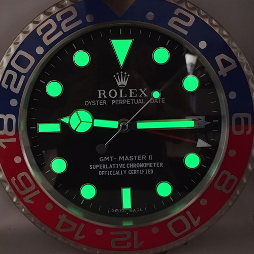 Rolex GMT-Master II wall clock with sweeping seconds hand
