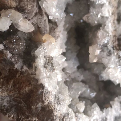 Quartz geode with calcite new, Greek, 2.6 Kg
