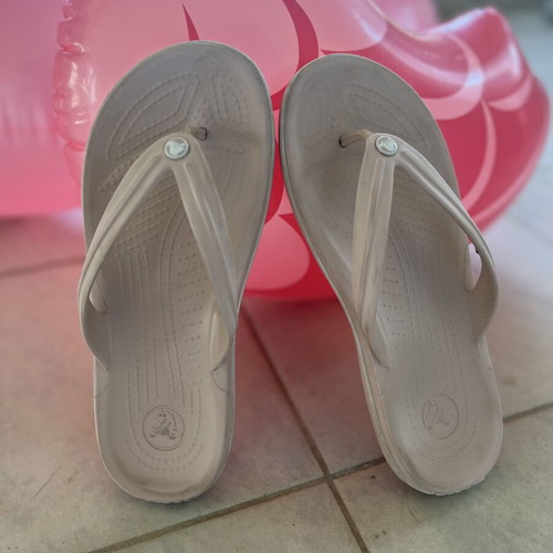Crocs flip flops, pink-beige, size 37-38