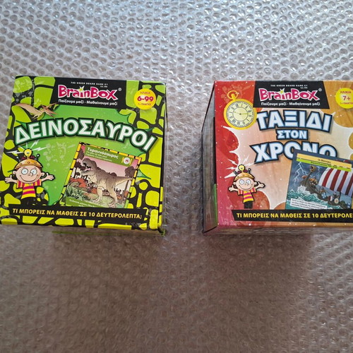 BrainBox board games set used, Dinosaurs & Time Travel
