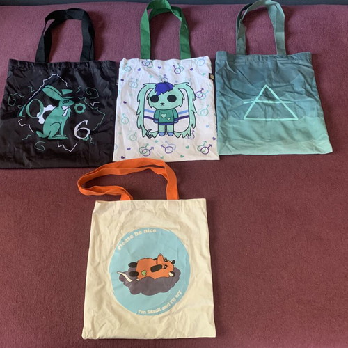 American McGee plushie dreadfuls collection with original tote bags