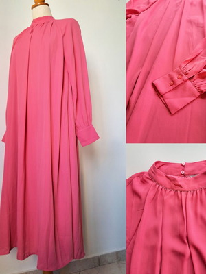 Dress impressive pink loose design, high-quality lining, new size 36