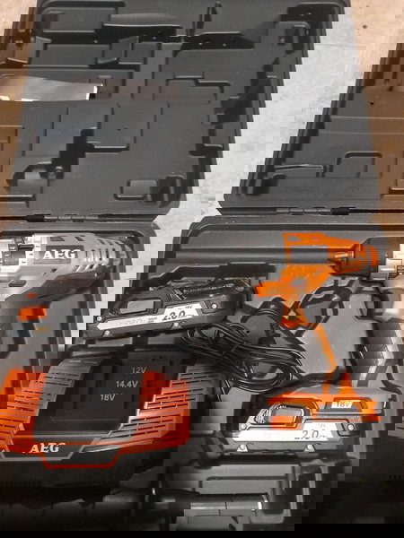 AEG Tools Κρουστικό Δραπανοκατσάβιδο Μπαταρίας 18V 2x2Ah BSB 18CU-202C + Φορτιστης AEG