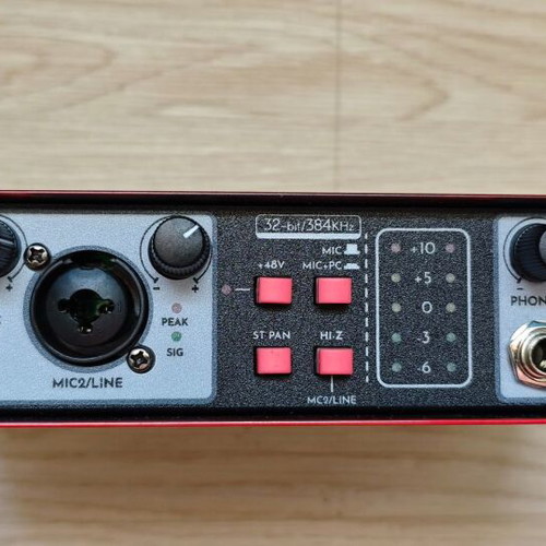 USB audio interface 2-in-2-out 32-bit/384kHz DSP 48V new, home studio