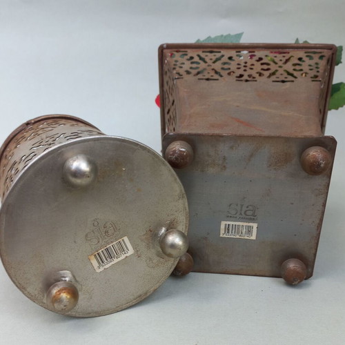 Decorative set Cache-pot and candle holder by Sia like new