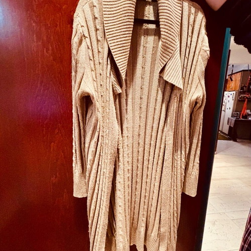 Atos Lombardini Gold Long Cardigan Like New, Size L