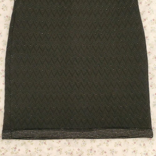 On Line black dress with sparkles like new, zig zag pattern, size S