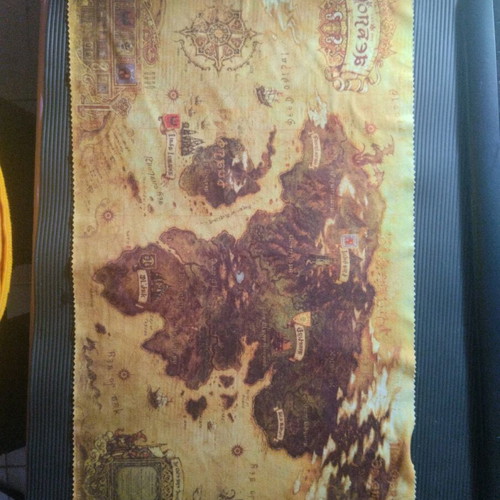 Final Fantasy Eorzea cloth map in very good condition