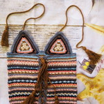 Σετ πλεκτό φούστα τοπ καινούργιο μέγεθος Μ πολύχρωμο