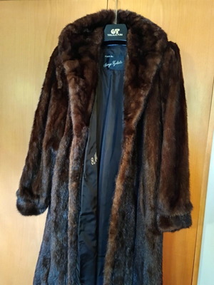 Brown Long Mink Fur Tzelalis Like New