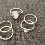 Ring set new, gray and silver