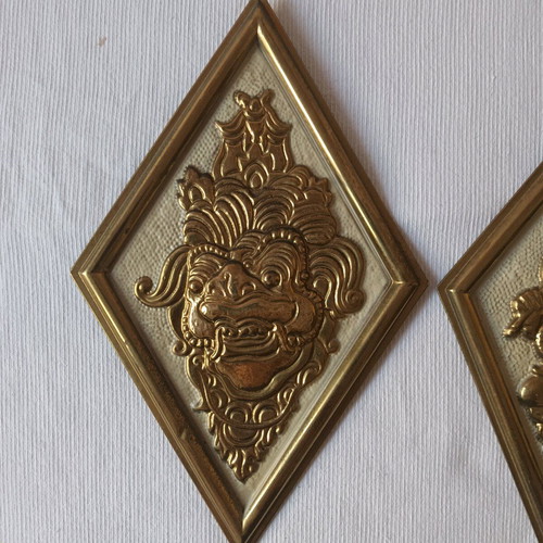 Buddhist wall decorations like new, 30x18 cm, set of 2