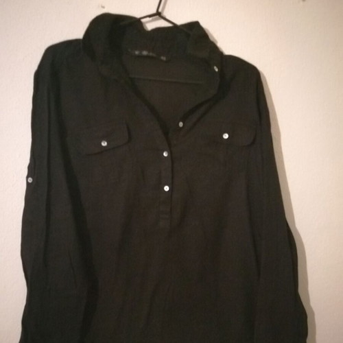 Zara black semi-transparent shirt used, size M