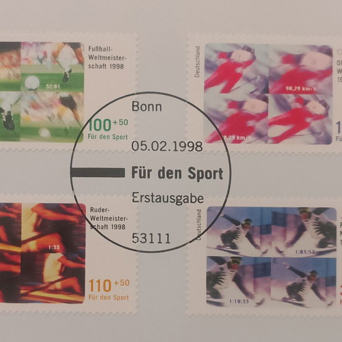 German stamps 1998 with Bonn first day cover