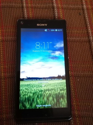 Sony Experia C2105 used, functional black mobile phone