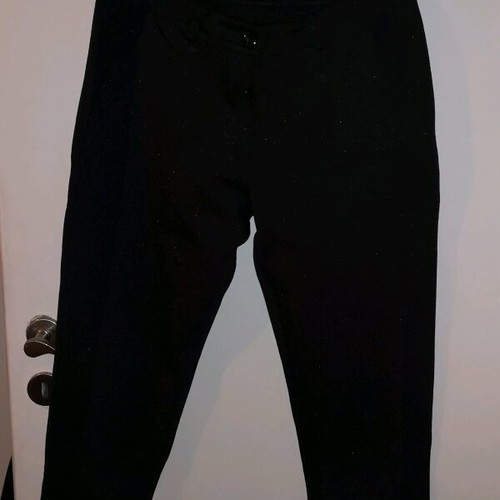 Black leggings pants like new, small, silver stitching