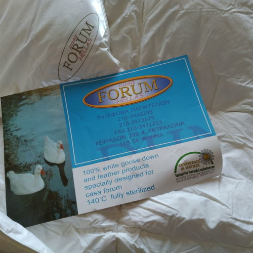 Down and feather quilt new with white goose down 160x220 cm 100% cotton