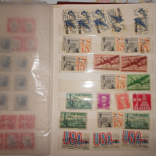 Stamp album old, Greek and foreign stamps