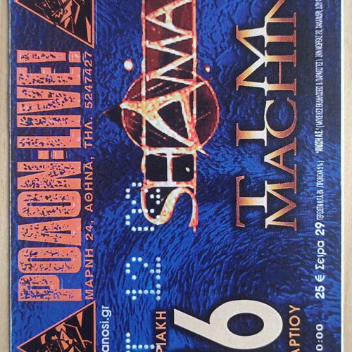 Shaman and Time Machine Concert Ticket photocopy used