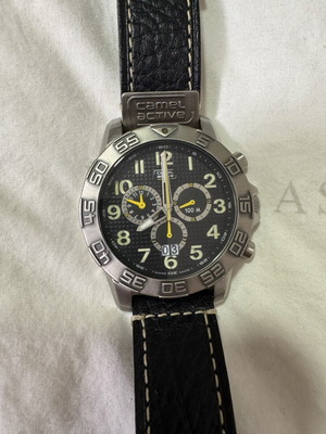 Camel Active Tribe Chrono men's watch 46mm, like new, black leather