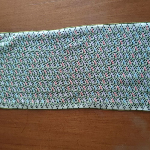 Vintage handmade table runner with embroidery
