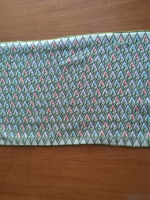 Vintage handmade table runner with embroidery