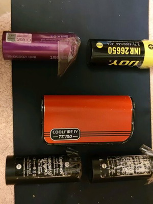 Cool Fire IV-TC100 vaping device like new with 4 batteries