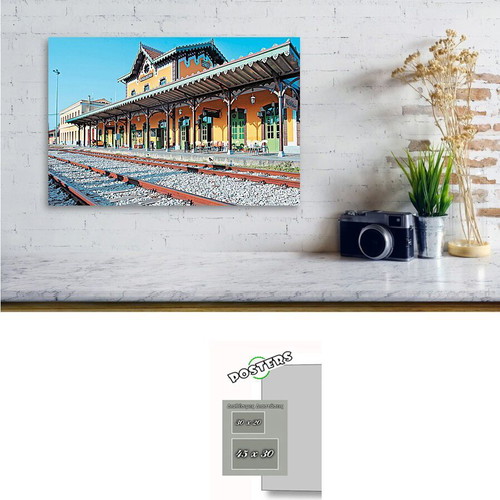 Thessalia Poster Volos Railway Station 30x20 cm new
