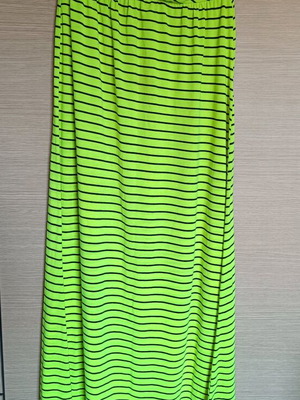 Maxi dress fluo strapless used, yellow