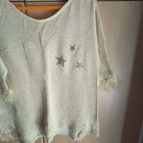 Be You women's beige sweater like new, size No M/L with gold