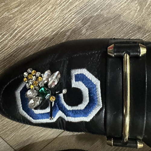 Steve Madden mules with crystal bee design