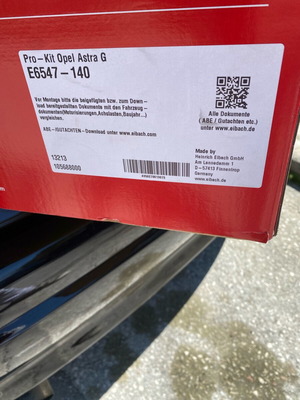 Opel Astra G lowering springs new front