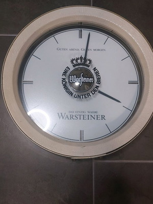 Warsteiner clock 45 cm diameter like new, collectible