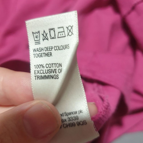 Marks & Spencer fuchsia cotton T-shirt XXL used, 3/4 sleeves