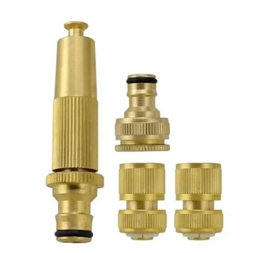 Set of brass sprinkler, connectors and fittings 4 pieces new