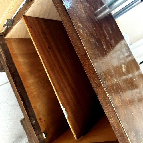 Antique nightstand used with two shelves